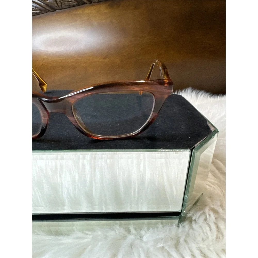 state optical Holster Saffron Brown Eyeglasses Frames Woman's NWOT US Made